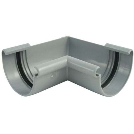 Marley Rinnenwinkel NW 125 mm, Innenecke, 90°, halbrund, grau Halbrunde Dachrinnen grau