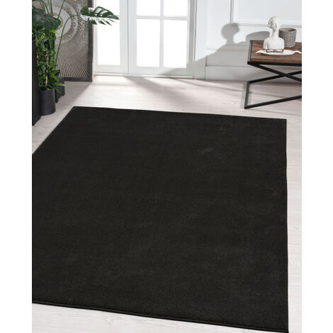 Marley tapis salon doux entretien noir, 80 x 150 cm