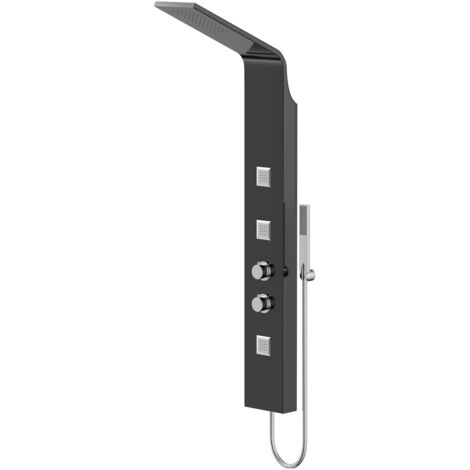 Marlin Black Thermostatic Shower Panel