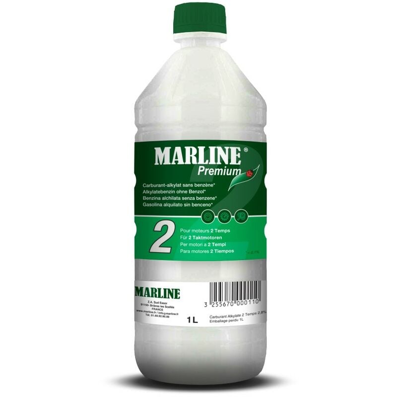Marline - Carburant premium 1 l 2 temps - alkylate et huile biodégradable