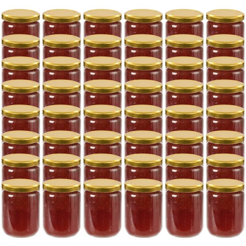 Marmeladengläser Mit Goldenem Deckel 48 Stk. 230 Ml Vidaxl