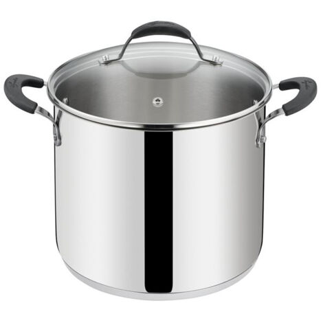 marmite 24 cm + couvercle - tempra inox - lagostina
