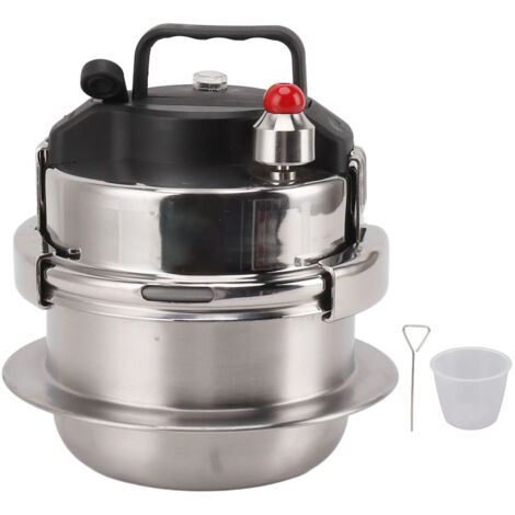 Marmite de Cuisson Rapide 3 Couches en Acier Inoxydable 1.2L pour Gaz et Induction - Gain de Temps
