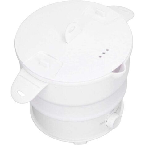 Marmite électrique multifonction 800 W 1,2 L, Cuisinière électrique de voyage portable, Mini cuiseur vapeur pliable, Convient pour la cuisson de nouilles, de fondue chinoise ou pour cuire à la vapeur