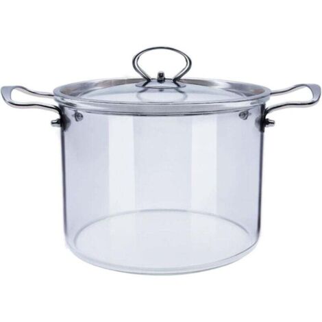 Marmite en verre avec couvercle Marmite en verre transparent (3,5 L)