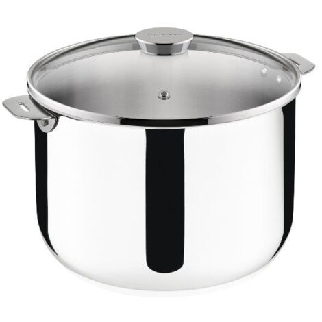 marmite inox 24 cm + couvercle - salvaspazio+ - lagostina