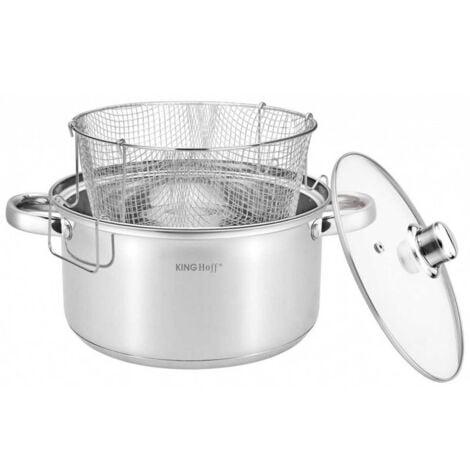 AUTRES Marmite Kinghoff KH-1630 5,5 L avec panier à friture