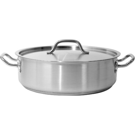 Marmite professionnelle BASSE 36x11cm 11,2 litres avec couvercle