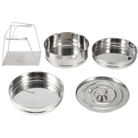 Marmite Vapeur Inox 3 Étages Empilable pour Cuisson à la Vapeur - Accessoire de Cuisson
