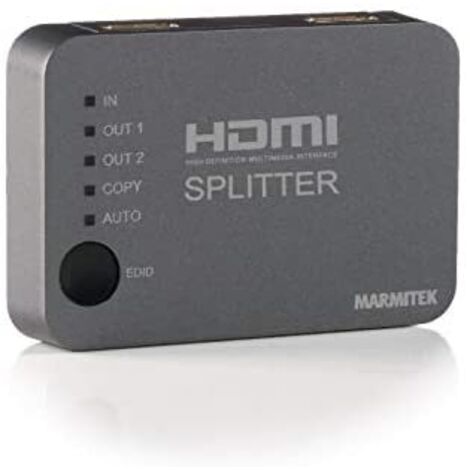 Marmitek - split 312 uhd - 1 input / 2 output, ultra hd (4k) - 08255 - 8718164532559