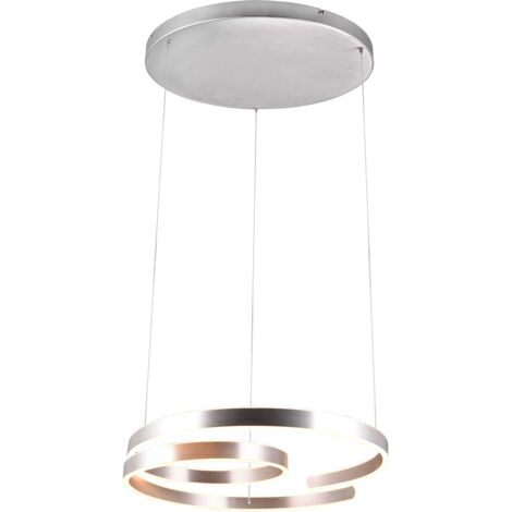 MARNIE SOSPENSIONE LED 68W 8000lm, 3000K METALLO ALLUMINIO A SPIRALE DIMMERABILE CON INTERRUTTORE D. 65CM