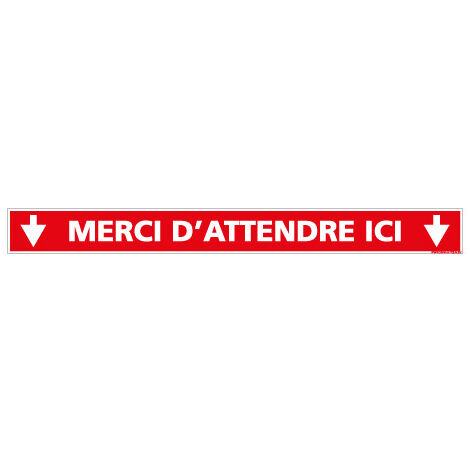 MARQUAGE AU SOL COVID 19 CORONAVIRUS . LOT DE 4 BANDES DE MARQUAGE AU SOL COVID . MERCI D'ATTENDRE ICI . COVID.19 (O0033). Adhésif sol colle forte . - Adhésif sol colle forte