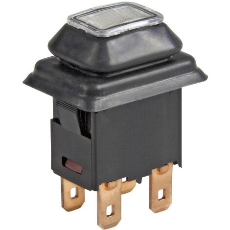 Marquardt 1683.8101 1683.8101 Interrupteur à pression 250 V/AC 16 A 1 x On/Off à accrochage (L x l)