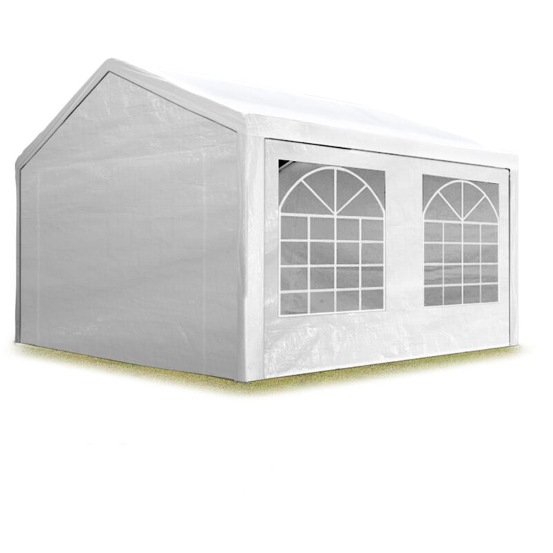 TOOLPORT Marquee Garden Tent 4x5 m Gazebo PE 350 N tarpaulin 100% waterproof white