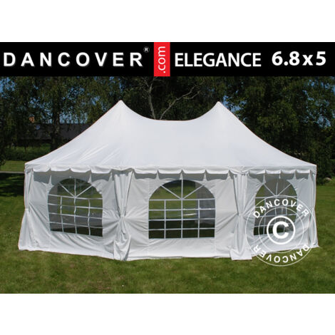 Marquee Party tent Pavilion Elegance 6.8x5 m, White