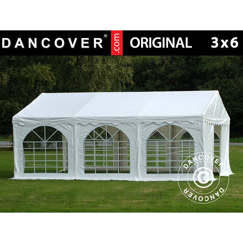 Dancover - Marquee Party tent Pavilion Original 3x6 m pvc, White