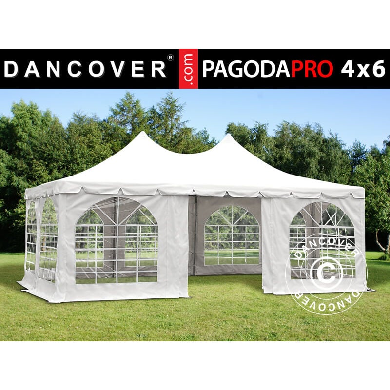 Marquee Party tent Pavilion Pagoda pro 4x6 m, pvc