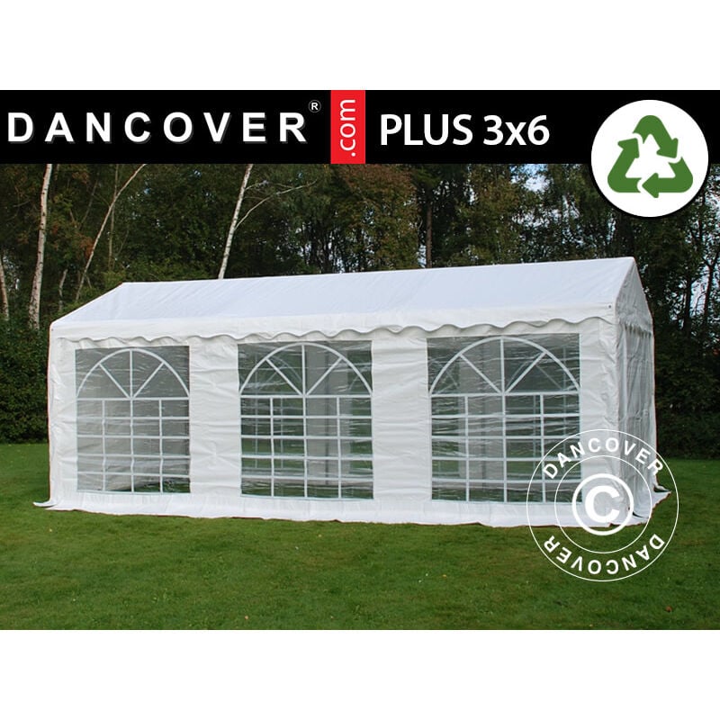 Dancover - Marquee Party tent Pavilion plus 3x6 m pe, White