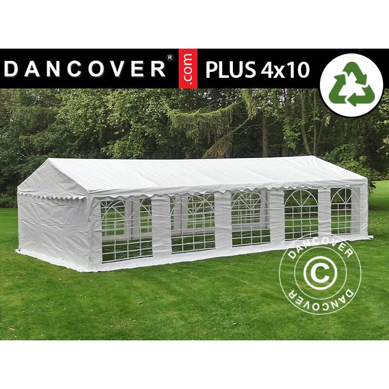 Marquee Party tent Pavilion plus 4x10 m pe, White