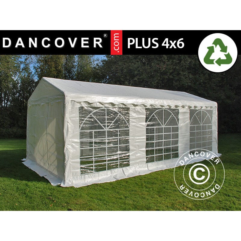 Dancover - Marquee Party tent Pavilion plus 4x6 m pe, White