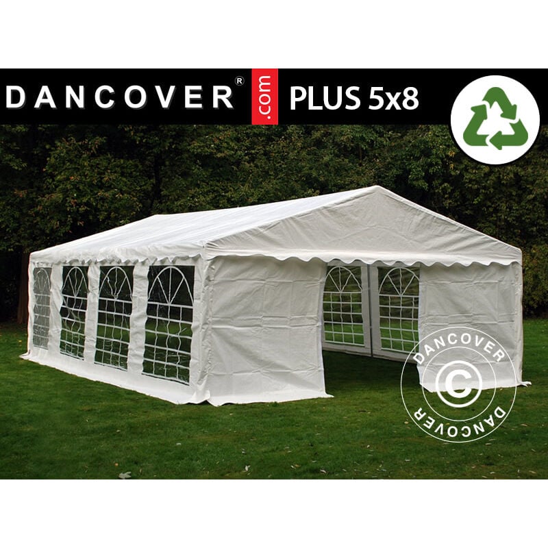 Marquee Party tent Pavilion plus 5x8 m pe, White