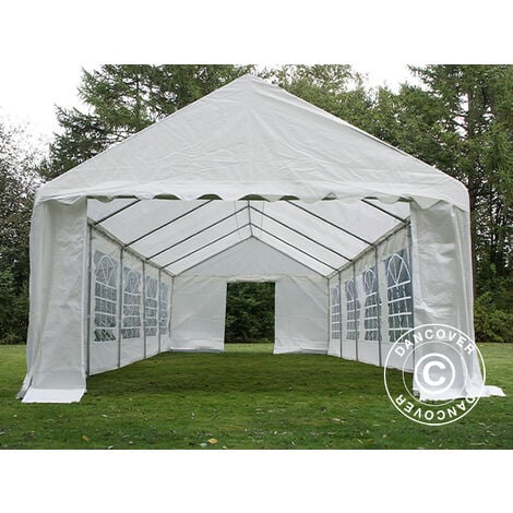 Marquee Party tent Pavilion PLUS 6x12 m PE, White - White