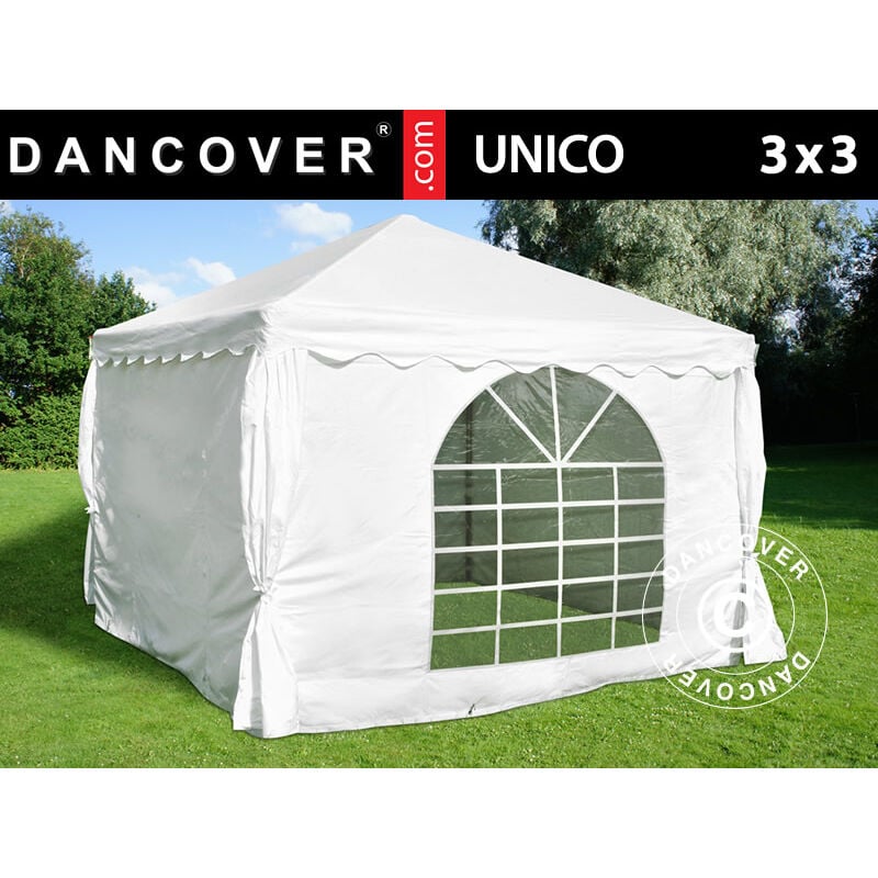 Marquee Party tent Pavilion unico 3x3 m, White