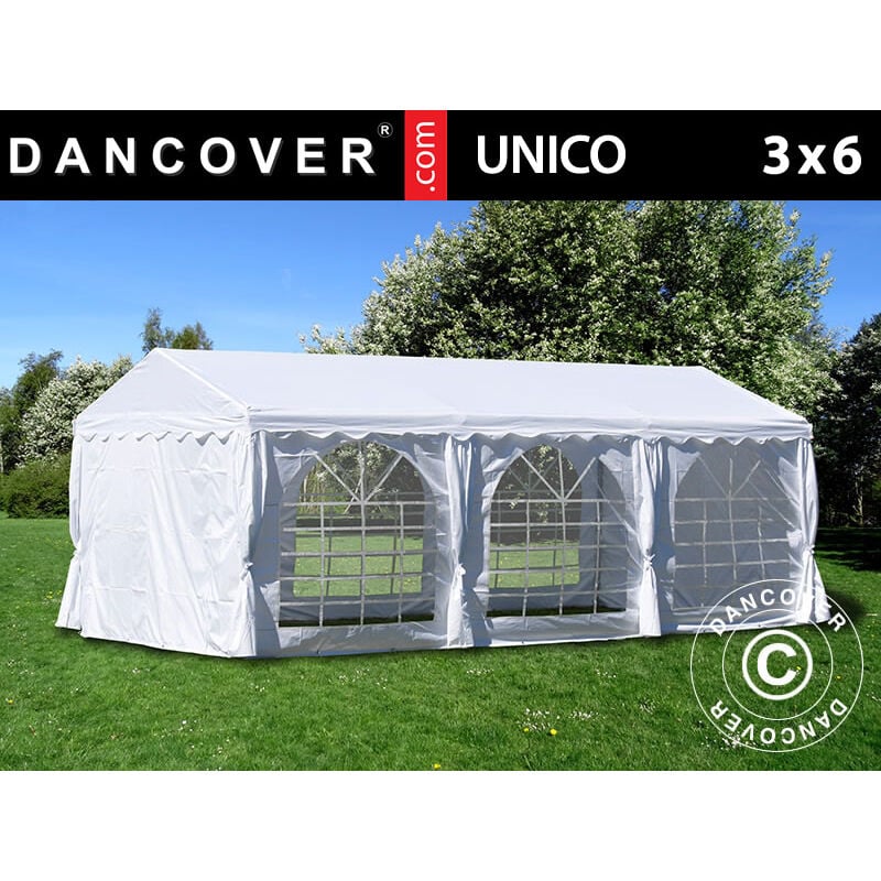 Marquee Party tent Pavilion UNICO 3x6 m, White