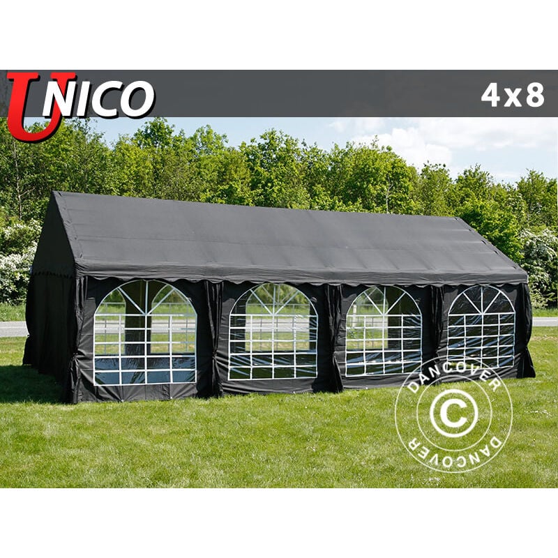 Marquee Party tent Pavilion unico 4x8 m, Black