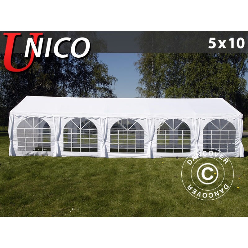 Marquee Party tent Pavilion unico 5x10 m, White