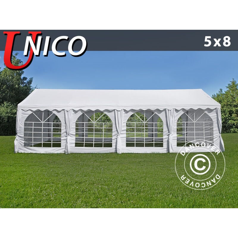 Marquee Party tent Pavilion UNICO 5x8 m, White