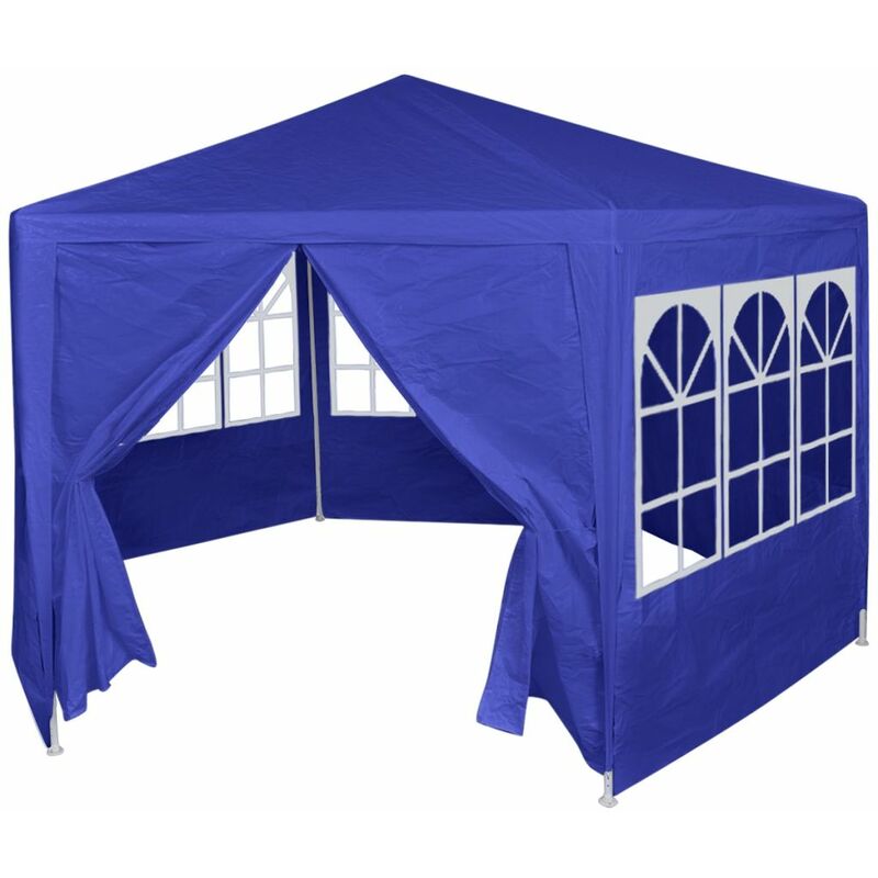 

Marquesina con 6 paredes laterales azul 2x2 m