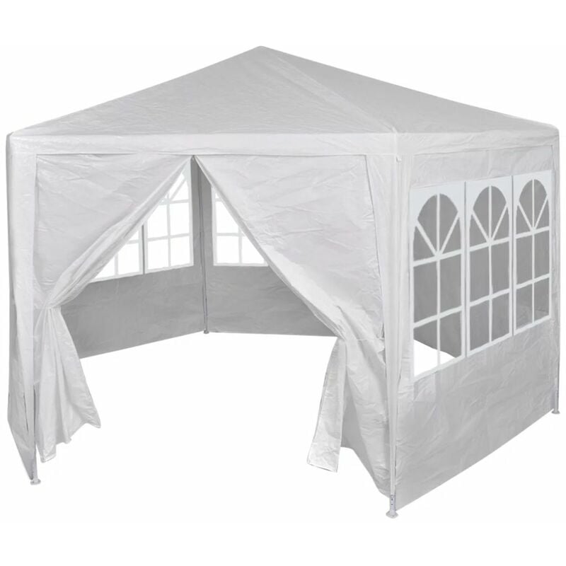 

Marquesina con 6 paredes laterales blanco 2x2 m