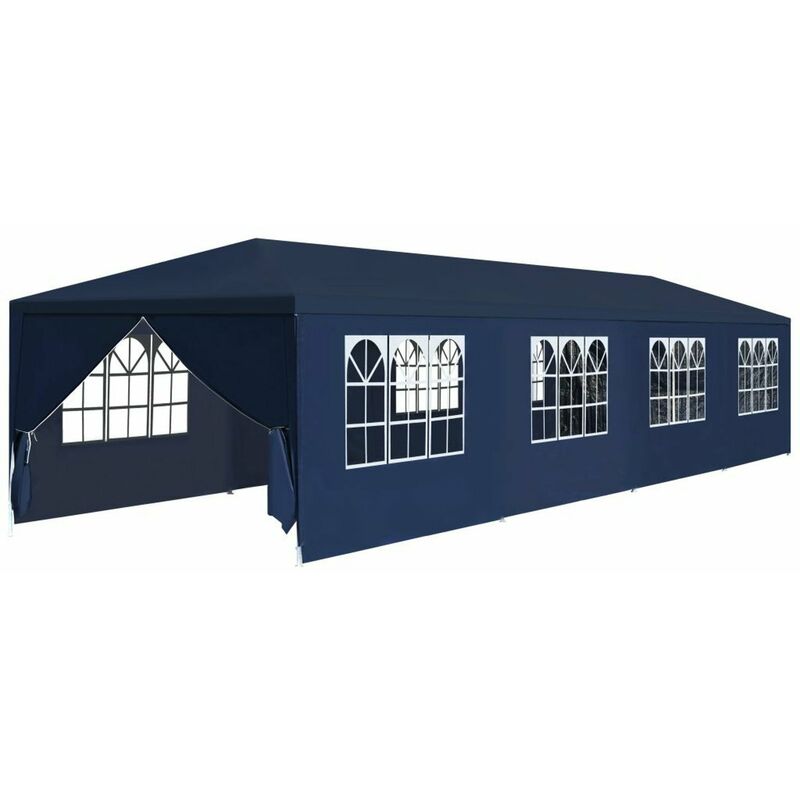 

Marquesina de jardin 3x12 m azul
