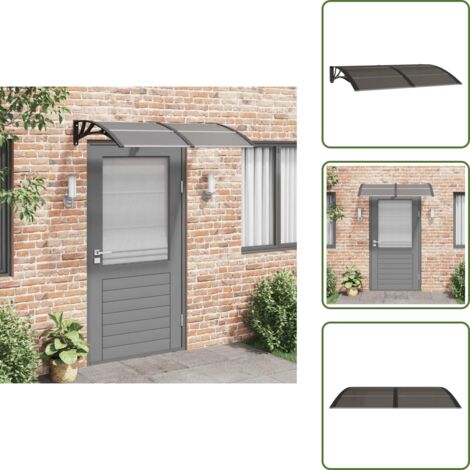 Marquesina de policarbonato - vidaXL Marquesina de puerta policarbonato negro 150x100 cm - Marquesina de entrada