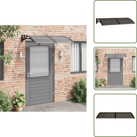 Marquesina de policarbonato - vidaXL Marquesina de puerta policarbonato negro 150x75 cm - Marquesina de entrada