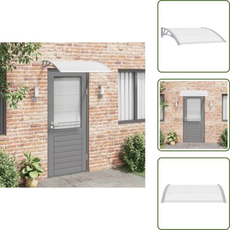 Marquesina de policarbonato - vidaXL Marquesina para puerta PC gris y transparente 120x75 cm - Marquesina de PC