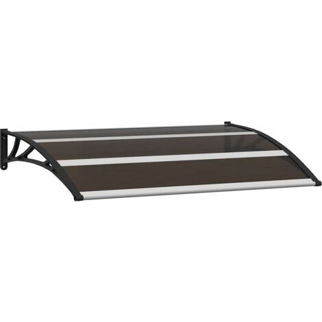 Marquesina de puerta PC negro 120x75 cm vidaXL
