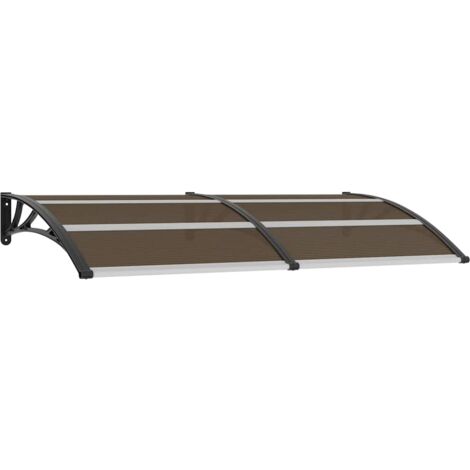 Marquesina de puerta PC negro 200x100 cm vidaXL