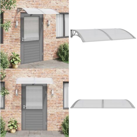 Marquesina de puerta policarbonato gris 150x100 cm - Protección de puerta - Toldo de puerta
