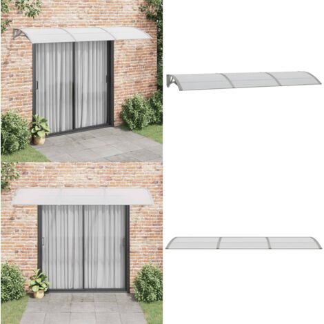 Marquesina de puerta policarbonato gris 300x75 cm - Marquesina de entrada - Protección de puerta