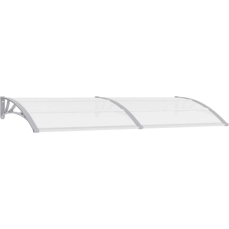 

Marquesina para puerta PC gris y transparente 240x80 cm - Transparente