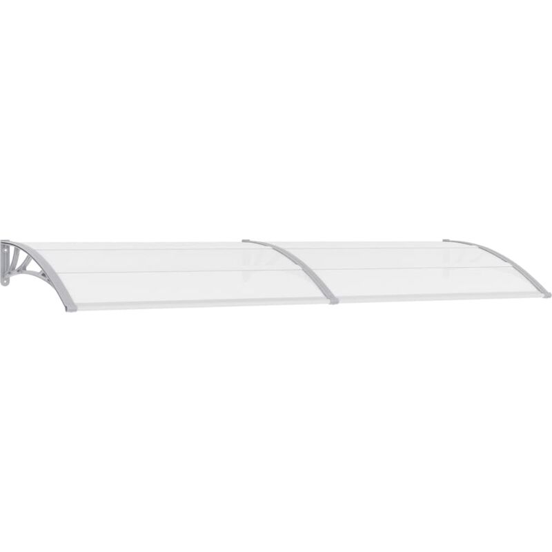 

Marquesina para puerta PC gris y transparente 300x80 cm - Transparente