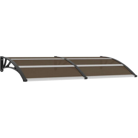 Marquesina para puerta PC negro 200x100 cm