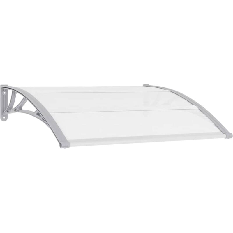 

vidaXL Marquesina para Puerta PC Gris y Transparente 120x80 cm - Transparente