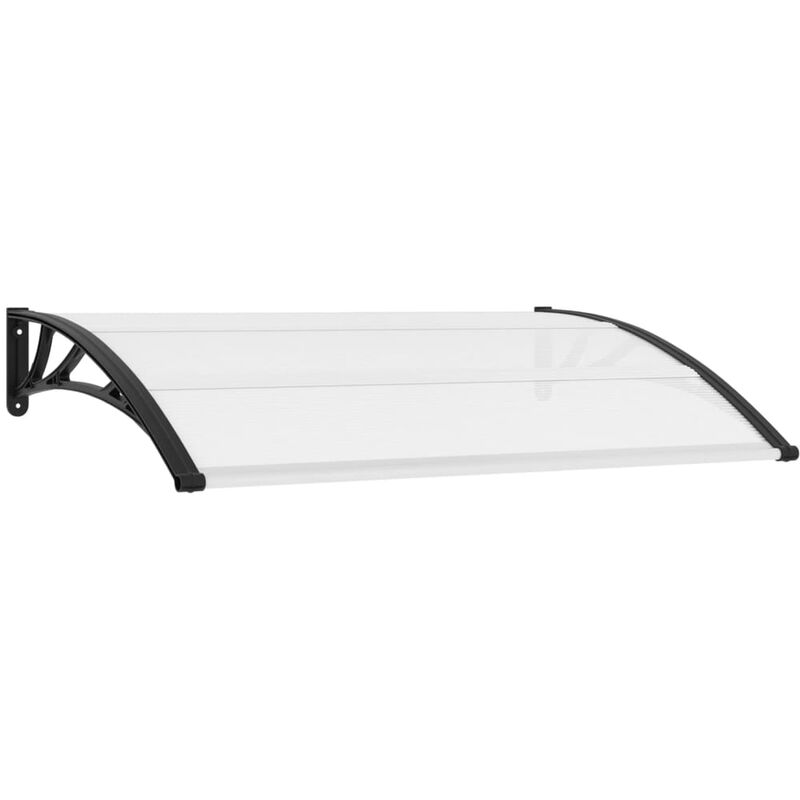 

Marquesina para puerta PC negro y transparente 150x80 cm - Transparente