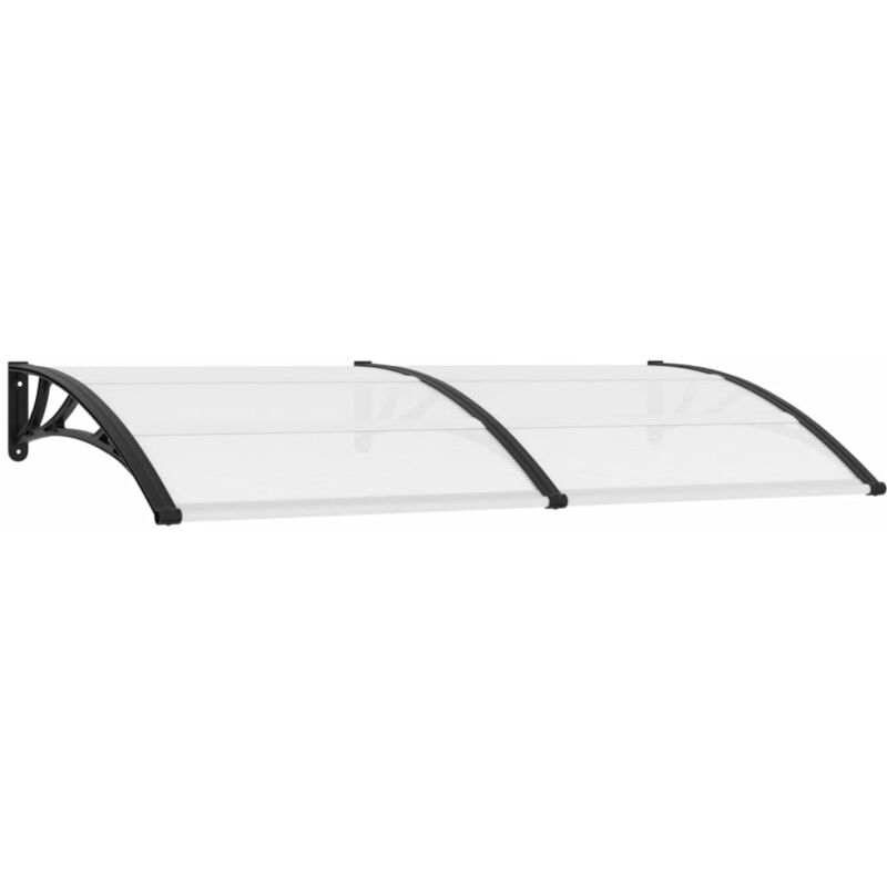 

Marquesina para puerta PC negro y transparente 200x80 cm - Transparente