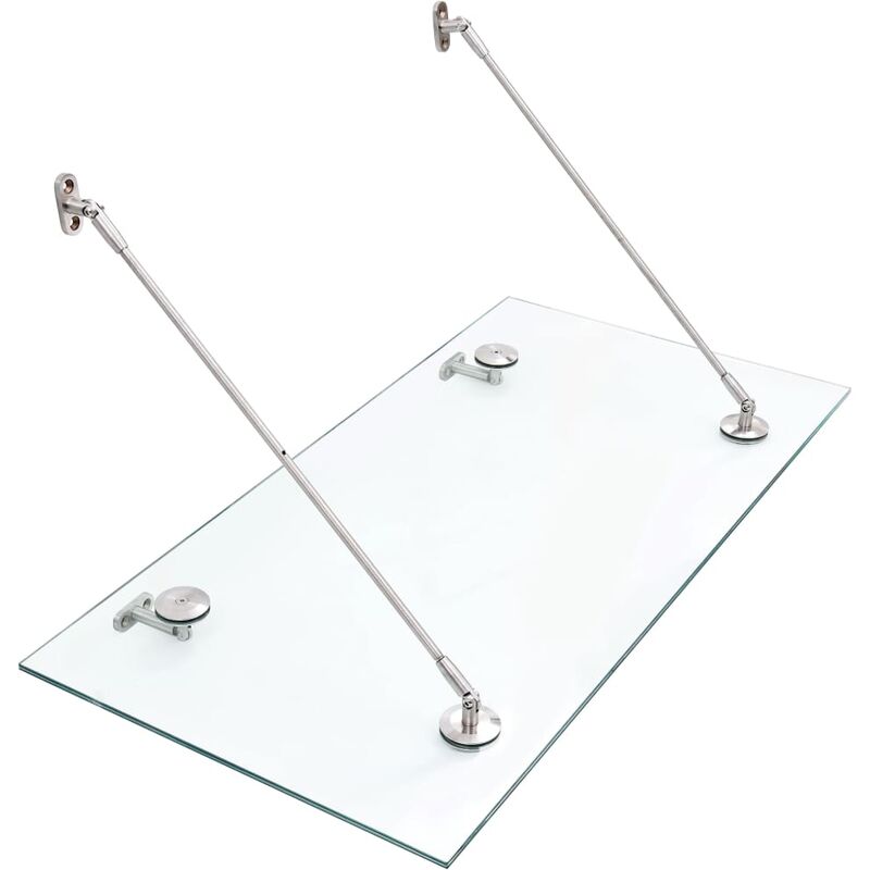 

vidaXL Marquesina para puerta vidrio de seguridad VSG 120x60 cm - Transparente