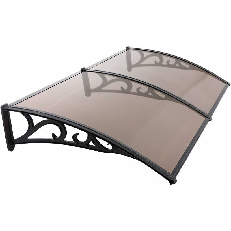 

Marquesina para Puertas y Ventanas Tejadillo de Protección Toldo Cubierta de Policarbonato en Jardín al Aire Libre Dosel de Techo (270 * 98.5cm,