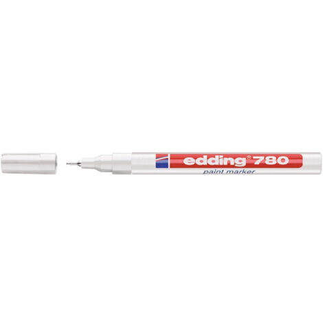 Marqueur à encre 780 blanc Degrésuation 08 mm pointe ronde EDDING (Par 10)